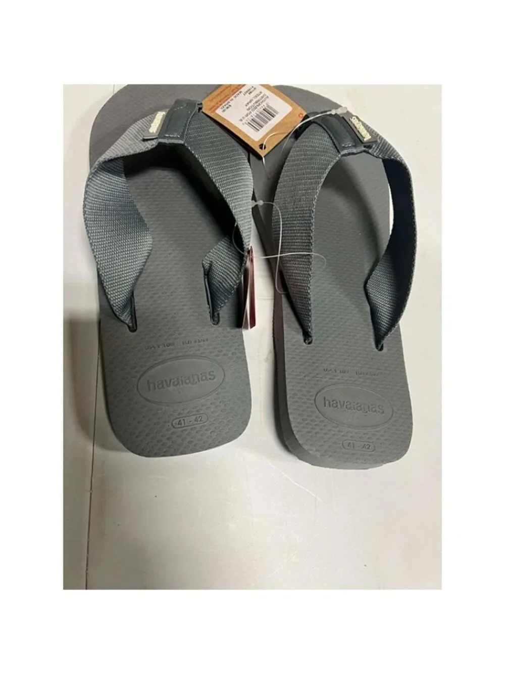 Havaianas Men's Unisex Urban Basic Flip Flops Steel Grey 9